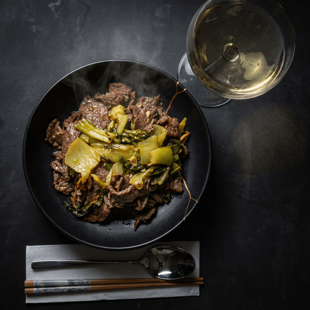 Reishi Ginger & Spring Onion Fry Wagyu Beef
