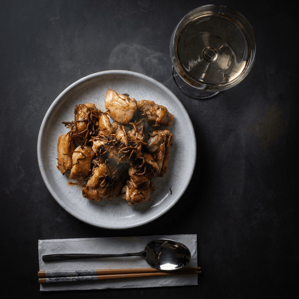 Cordyceps, Ginger-Braised Free-Range Chicken