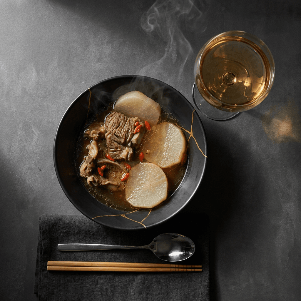 Reishi Chinese Lamb Broth, Slow-Simmered