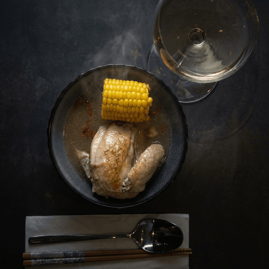 Korean Ginseng, Young Chicken with Goji Essence Soup